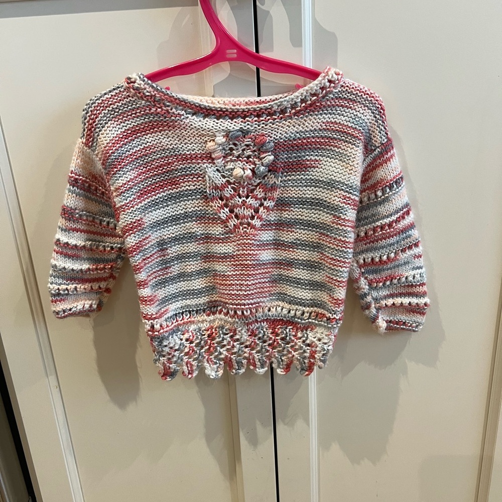 Handmade 18m rainbow Striped Multicolor Sweater